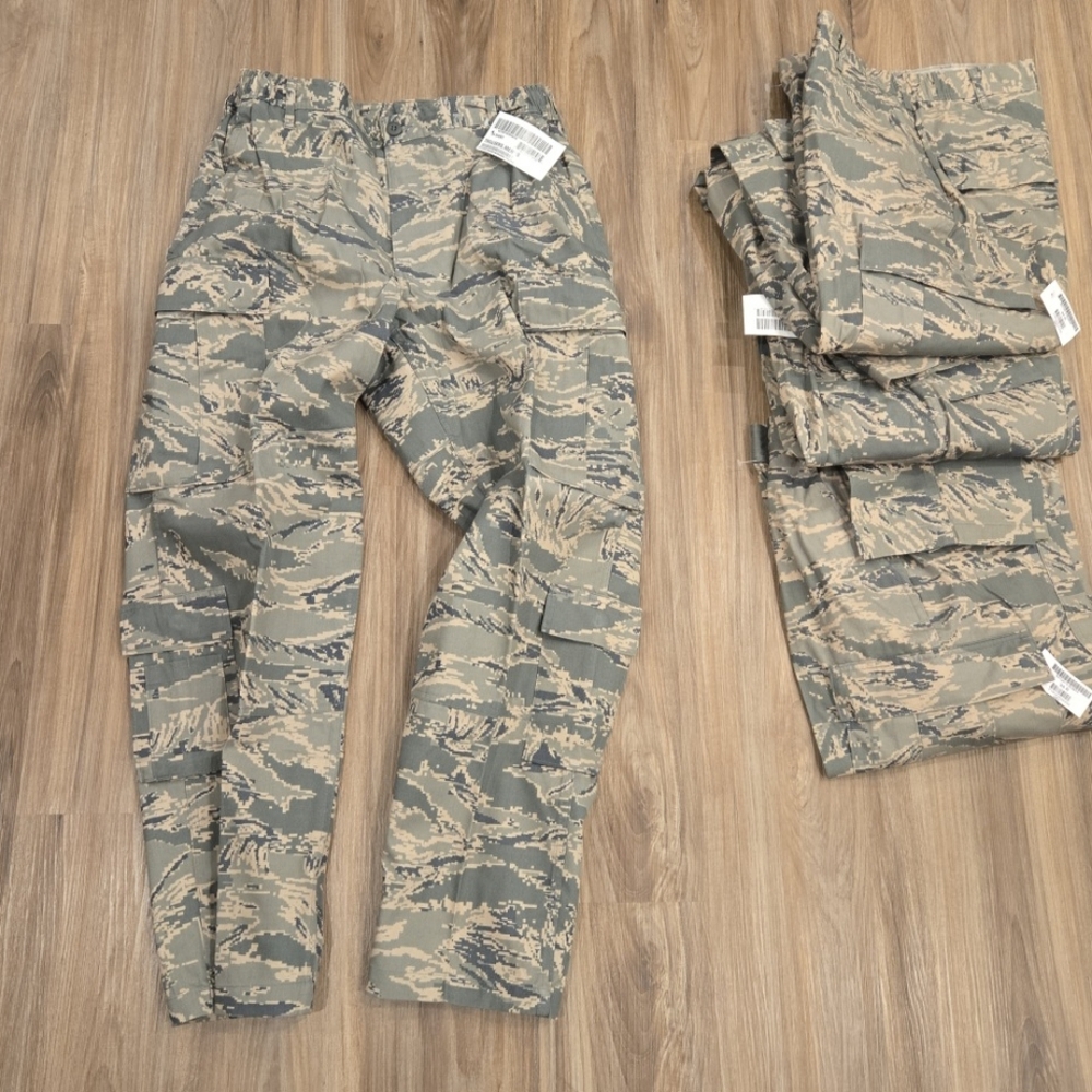 DSCP US Air Force Camo Cargo Pants 34 S Utility Trousers Combat Elastic Waist